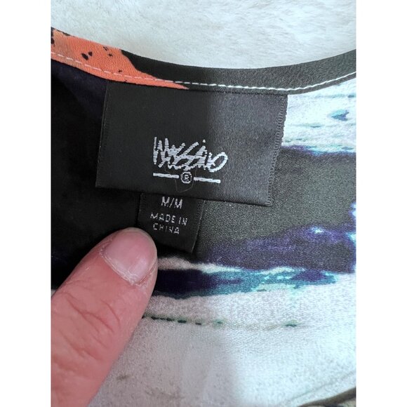 Mossimo Colorful Abstract Print Button-Down Shirt By women size M - Picture 4 of 6